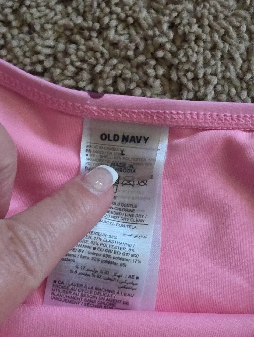 Old Navy Pink Butterfly Two-Piece Girls Swim Set